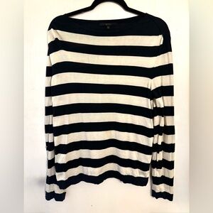 GUCCI navy and white striped longsleeve